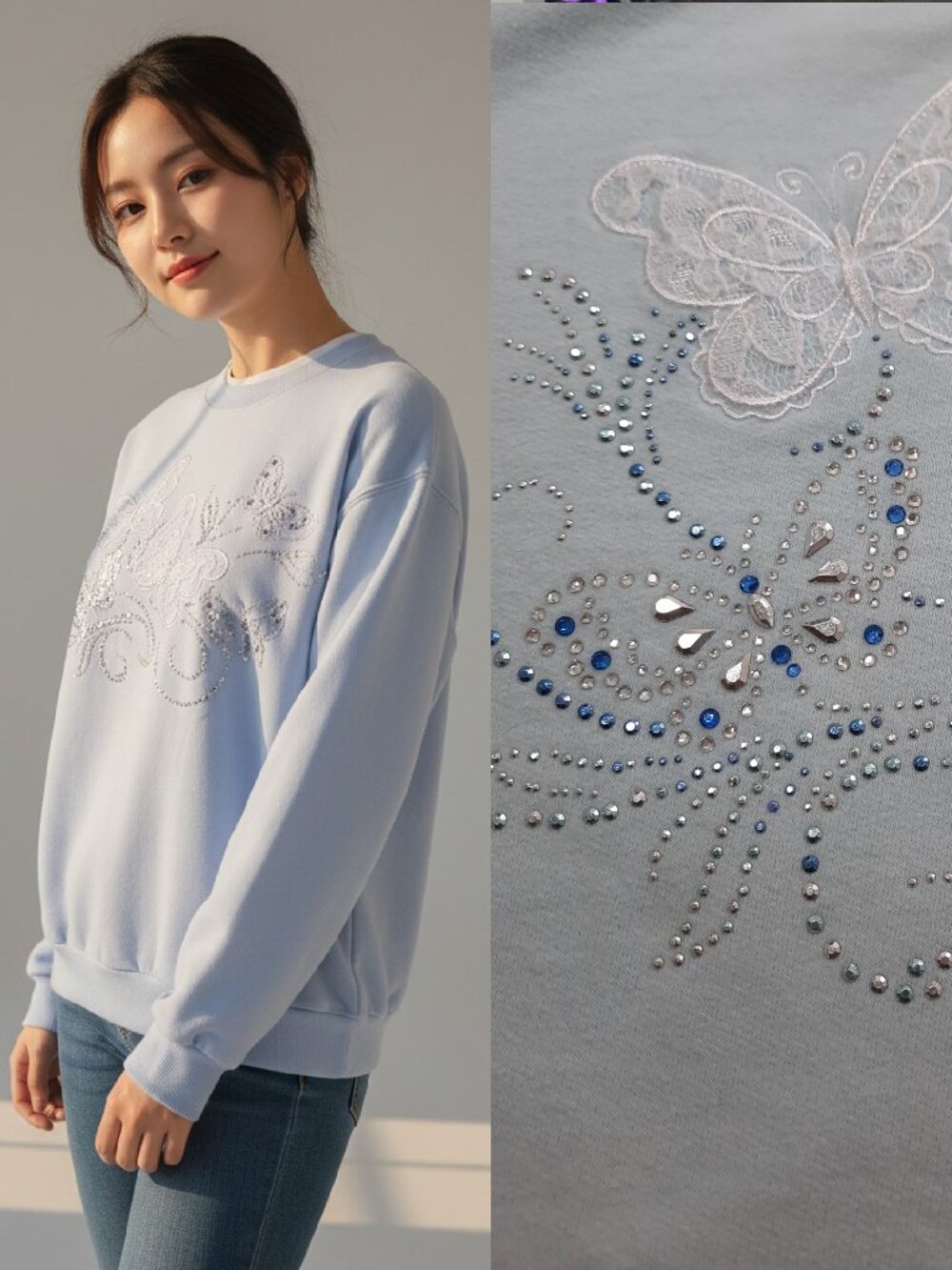 Vtg 90s butterfly sweatshirt - Trilllogy by Morning Sun brand